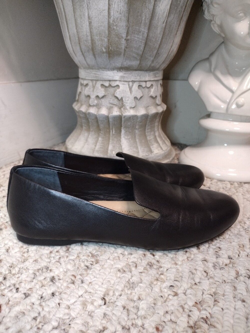 Birdies Starling Black Leather Flats